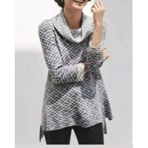 Moth Anthropologie Galena size XS Pullover Cowl Neck Sweater Gray Alpaca blend